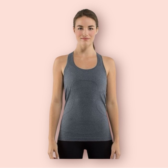 Lululemon Swiftly Tech Racerback‎ Athletic running shirt size 10 grey - Picture 1 of 7